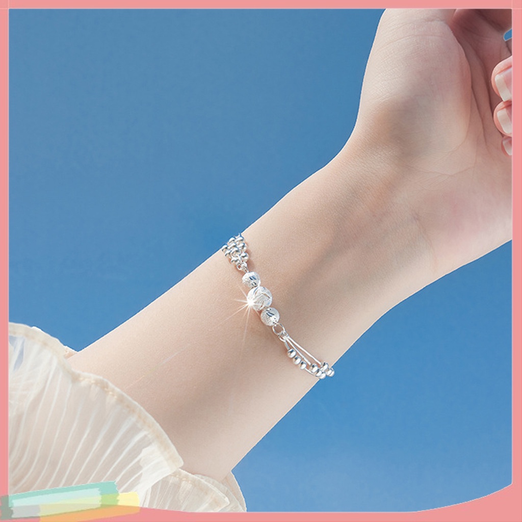 - - Vòng Tay Xỏ Hạt Ba Lớp Trang Sức Phong Cách Hàn Quốc Mặc Hàng Ngày Cho Nữ