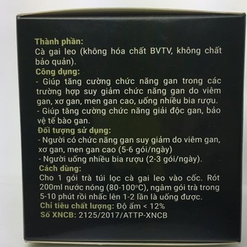 Trà cà gai leo SADU nguyên chất thiên nhiên giải độc, mát gan, 100% hữu cơ - túi lọc hộp/bịch 250g