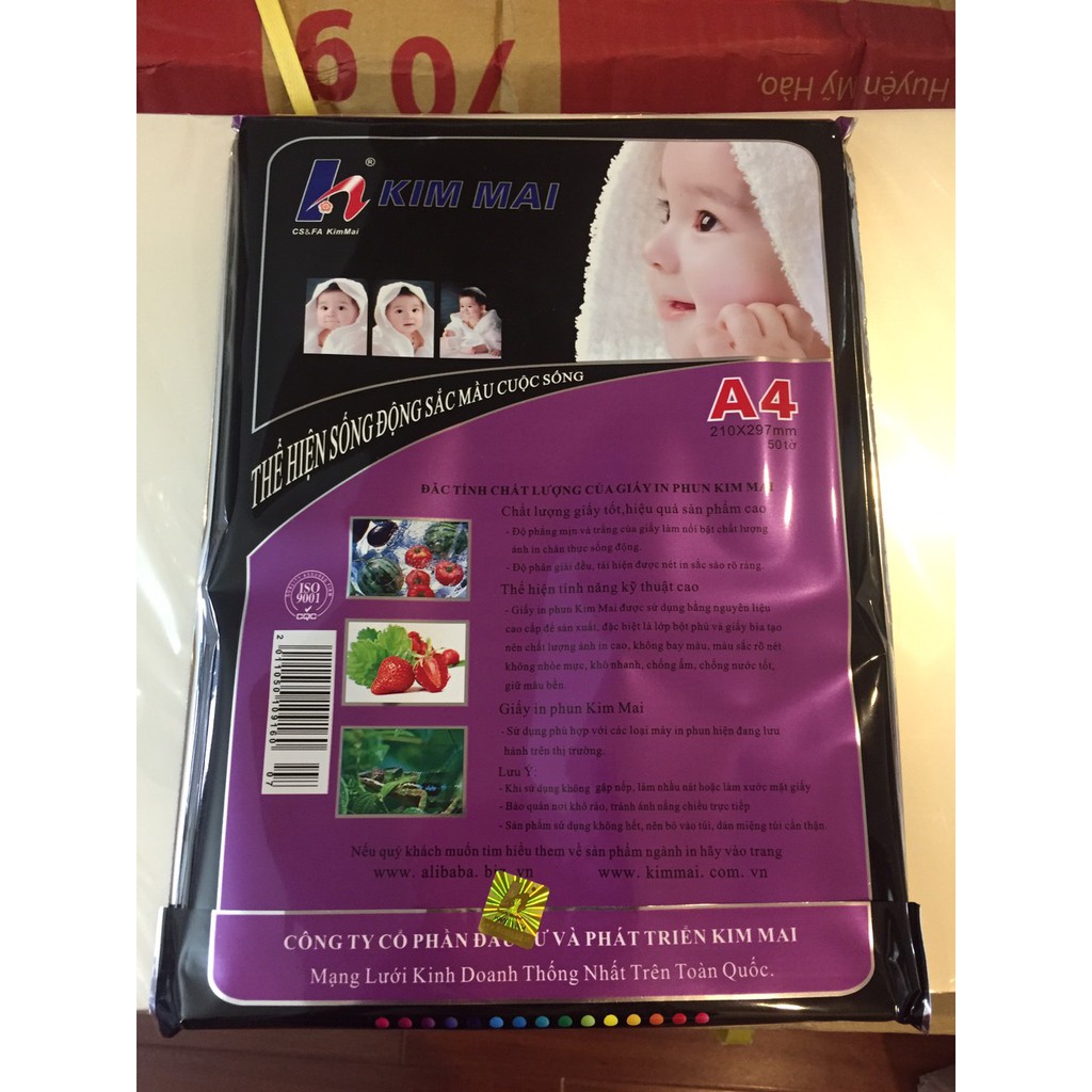Giấy in phun 2 mặt 220 Kim Mai- Giấy in card
