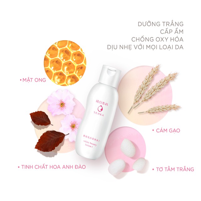 [HB GIFT] Nước dưỡng làm mềm và trắng da Senka White Beauty Lotion I 200ml | BigBuy360 - bigbuy360.vn