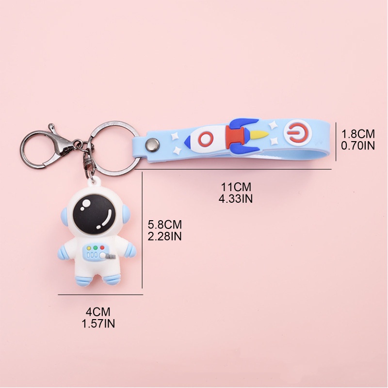 Móc Khóa Hình Phi Hành Gia 3D Sáng Tạo Dễ Thương