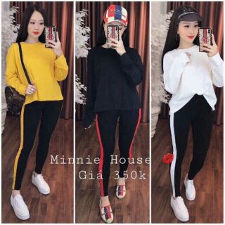 ĐỒ BỘ THUN NỮ QUẦN VIỀN DÀI TAY