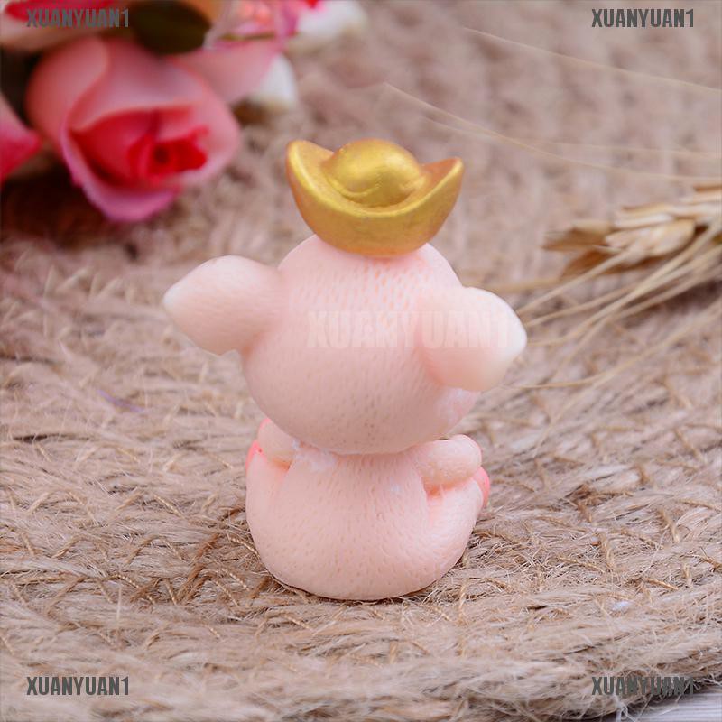 [XUANYUAN1] Set 5 Tượng Heo Con Mini Dễ Thương Trang Trí Vườn Thu Nhỏ Diy