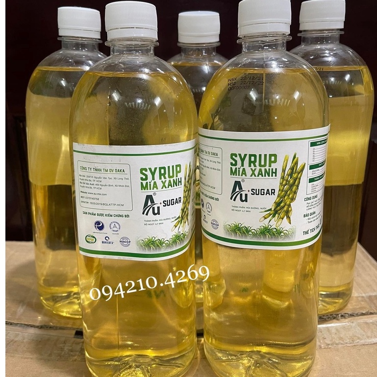 Đường Lỏng Mía Xanh AU+ chai 1l- TIỆN DỤNG, HỢP TRÀ, THƠM NGON