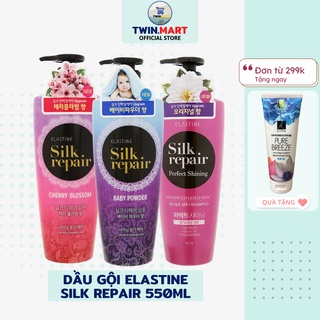 [Đơn từ 299k tặng ngay dầu xả 36k] Dầu gội chăm sóc và nuôi dưỡng tóc Elastine Silk Repair 550ml Hàn Quốc