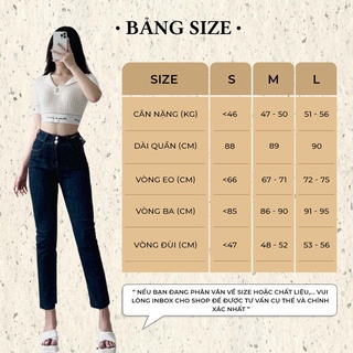 Quần jean ống đứng nữ cạp kiểu basic dễ mix đồ Dl09 - La’coba