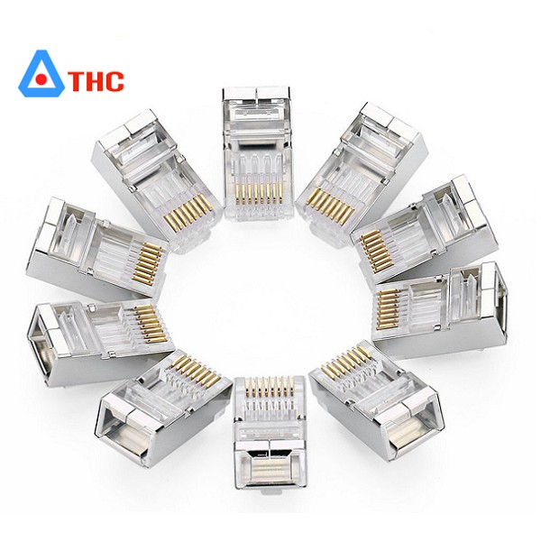 Túi hạt mạng cho dây CAT6 bọc inox (10 chiếc) NW111 bọc kim loại cho cáp cat6, cat7 Ugreen 20333