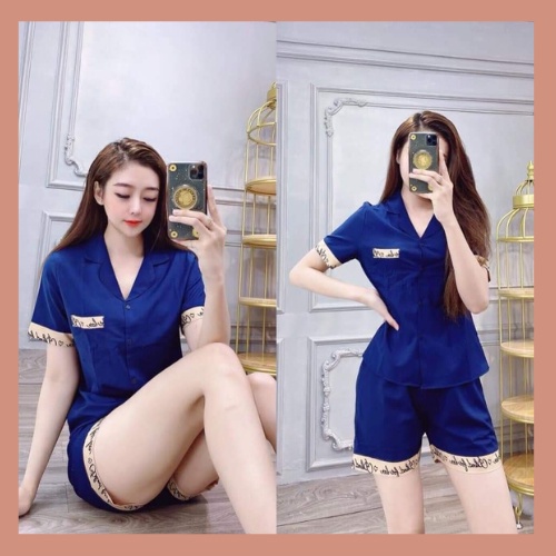 Bộ Đồ Ngủ Pijama Lụa Tay Cộc Quần Đùi Siêu Xinh, Mềm Mịn, Chất Đẹp Độc Lạ Khó Tìm