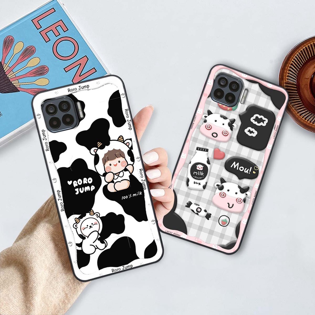 Ốp lưng Oppo A73 / A93 in hình gấu cute,bò sữa 3D cute dễ thương bảo vệ điện thoại.