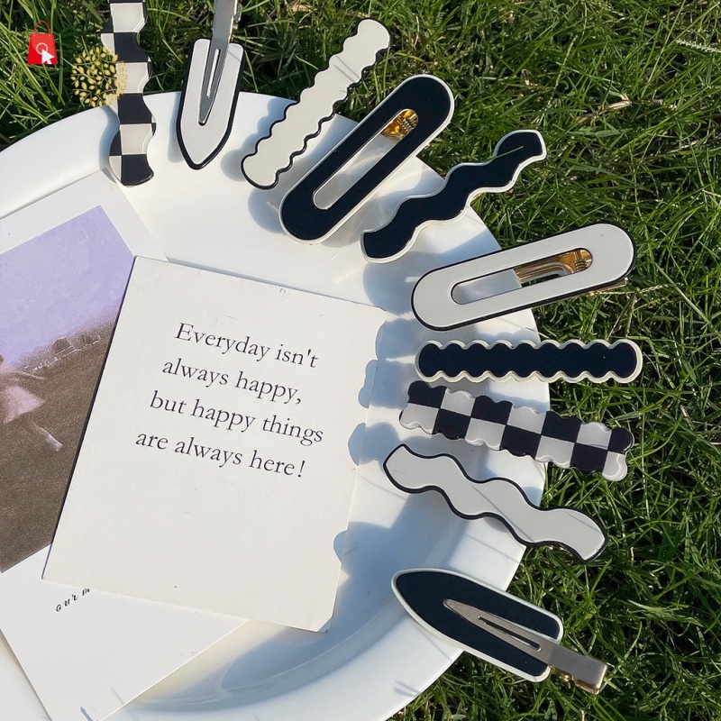 Kẹp tóc bằng nhựa acrylic phong cách Hàn Quốc cổ điển đơn giản cho nữ  JP1