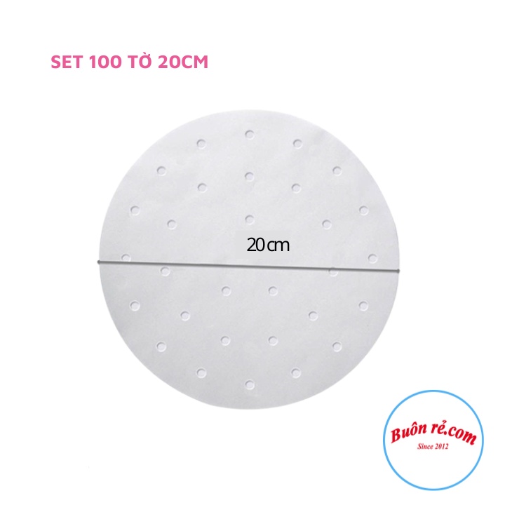 Set 100 tờ giấy nến các size đục lỗ dùng để nấu ăn, tiện lợi - Buôn rẻ 01050