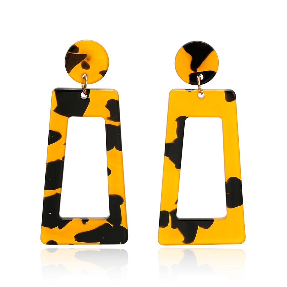 Bông tai dạng xỏ mặt hình vuông màu kẹo ngọt xinh xắn thời trang