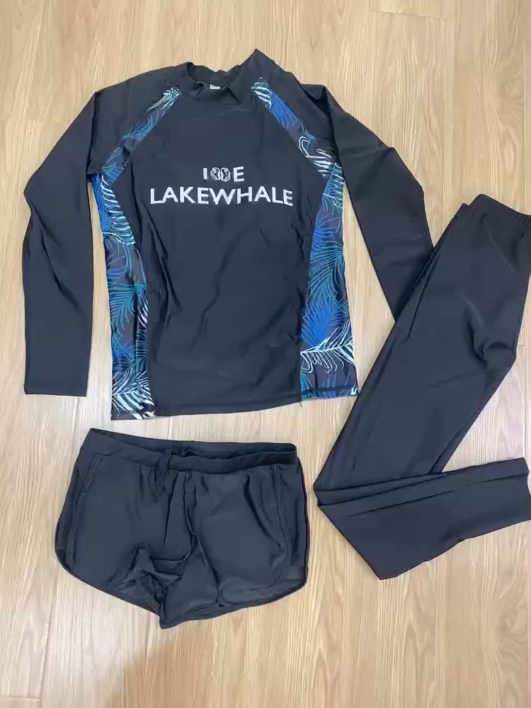 Bộ đồ bơi nam , nữ dài tay Icelake phong cách Hàn Quốc 3 chi tiết | BigBuy360 - bigbuy360.vn