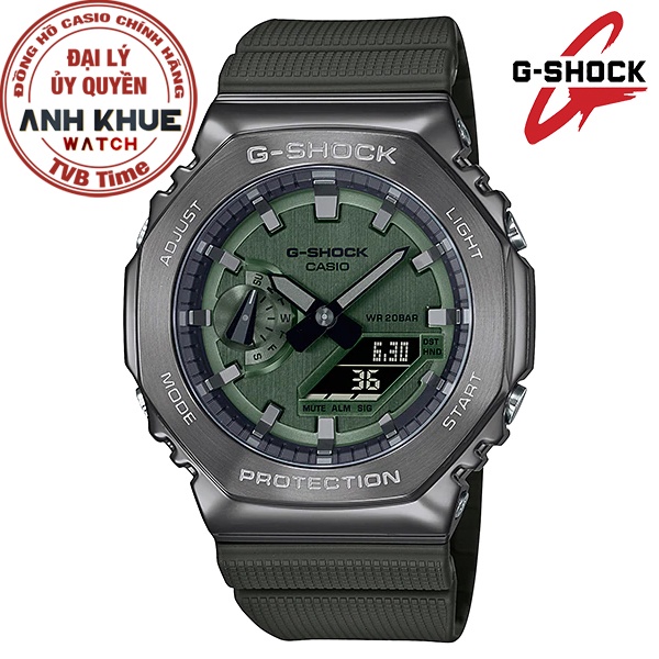 Đồng hồ nam dây nhựa Casio G-Shock chính hãng Anh Khuê GM-2100B-3ADR