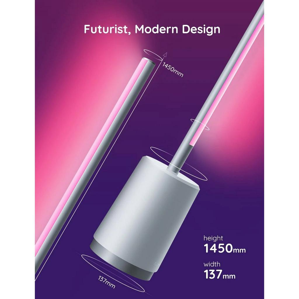 Đèn LED trang trí góc tường Govee Lyra RGBICWW Corner Floor Lamp H6072 | Thiết kế tối giản, tùy chỉnh thông minh