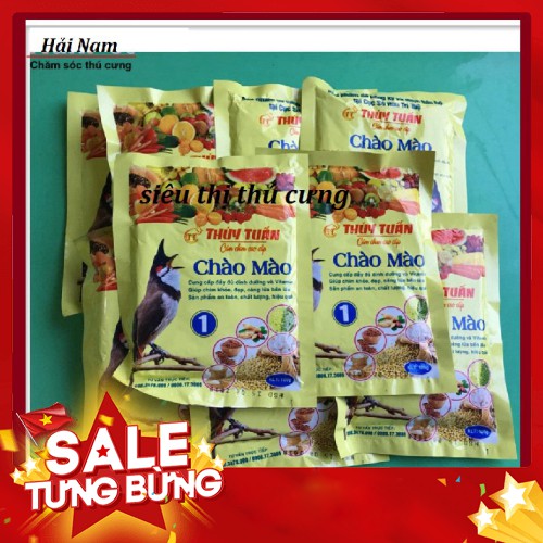 CÁM CHÀO MÀO -[COMBO 10 GÓI x 200gr]- CÁM CHO CHIM CHÀO MÀO THÚY TUẤN SỐ 1