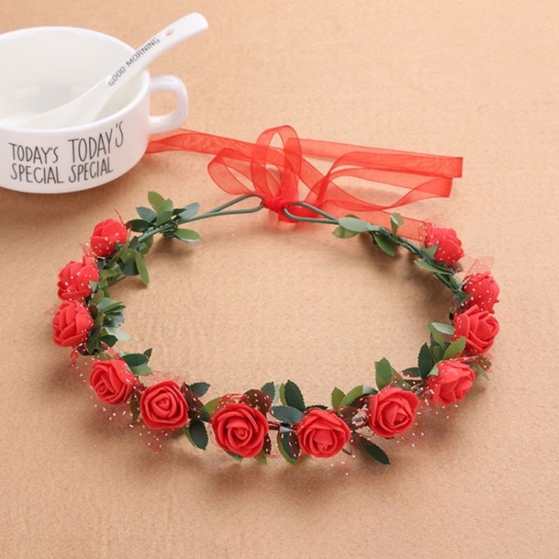 ĐỒ CÀI TÓC HOA HỒNG CHO CÁC BẠN NỮ CHỤP ẢNH NGOẠI CẢNH