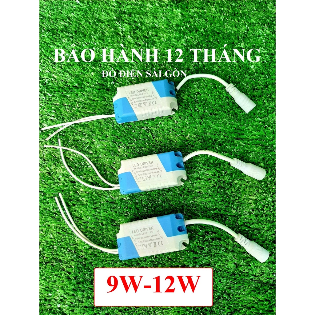 Tăng Phô Driver Đèn Led Ốp Trần Âm Trần 9W 12W 15W Jack Tròn 1 Chế Độ Sáng.