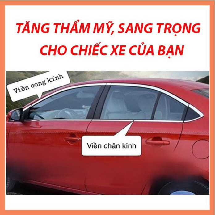 Nẹp Chân Kính, Cong Kính Inox Xe ATTRAGE Sáng Bóng, Không Rỉ Cao Cấp- FREE SHIP