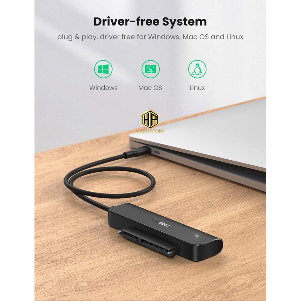 Cáp USB Type C kết nối ổ cứng SATA 2.5 inch Ugreen 70610 chính hãng - Hapustore