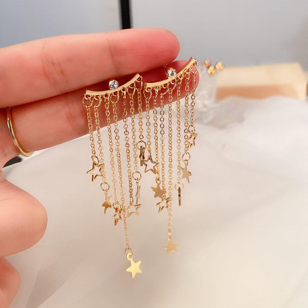 Bông Tai Chuỗi Dài Thời Trang BACK2LIFE|Trang Sức Vòng Cổ Cho Bữa Tiệc