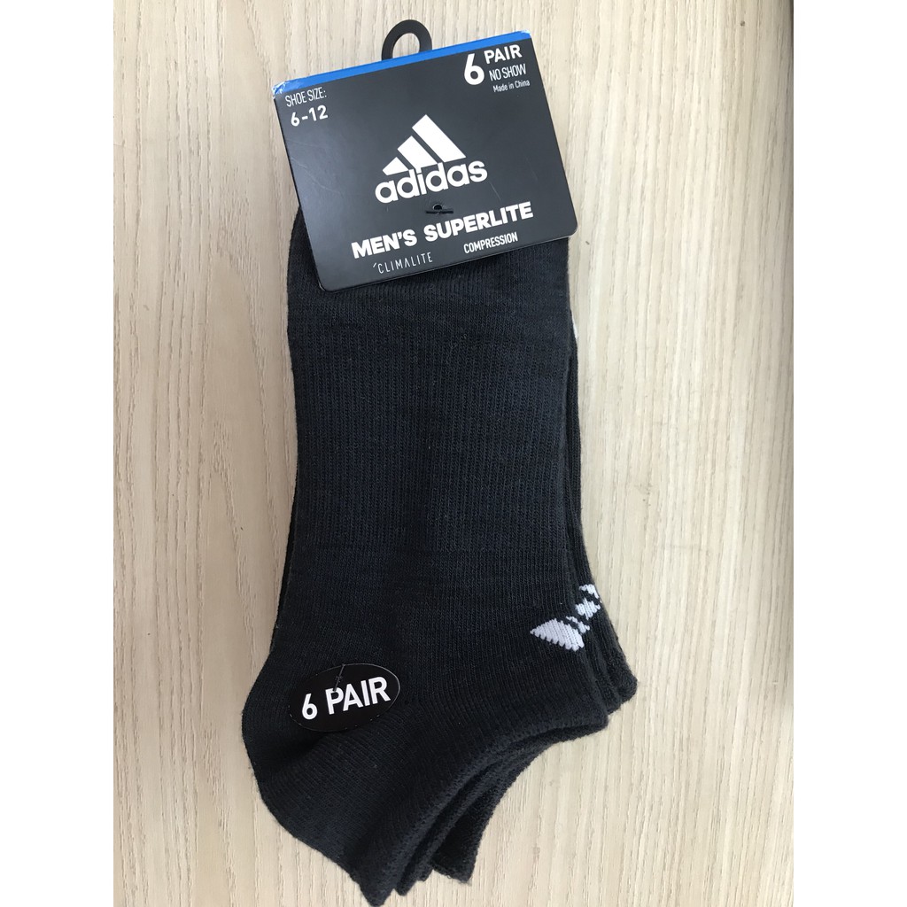 PACK6 VỚ ADIDAS SHIP 5141619A - NO SHOW - Combo 6 đôi