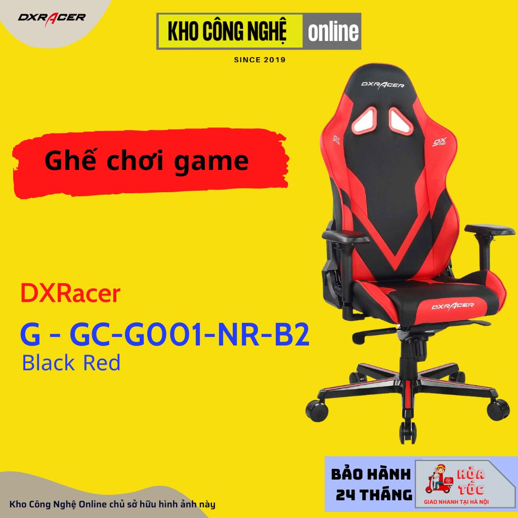 Ghế DXRacer G Series GC-G001-NR-B2 / Black Red (OH/D8200/NR) (Hàng Chính Hãng)