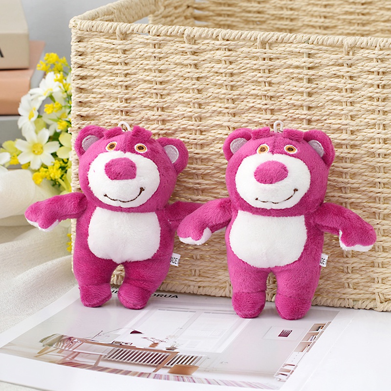 Gối Ôm Hình Gấu Dâu Tây Bằng Nhung Dễ Thương Xinh Xắn Quà Tặng Lễ Hội Ngày Valentine