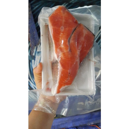 cá hồi sa pa cắt khúc đóng khay 1kg chỉ 150k/kg