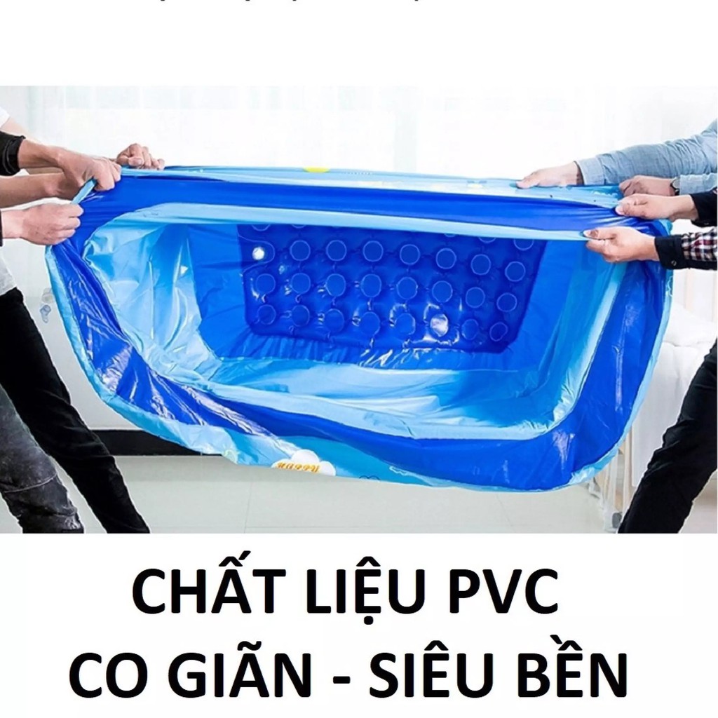 [XẢ KHO- ĐẠI HẠ GIÁ] Bể bơi phao cho bé hình chữ nhật họa tiết dễ thương (Kích thước 120 x 95 x 35 cm) giúp bé tập bơi v