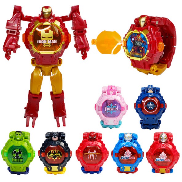 Đồng hồ biến đổi robot siêu anh hùng Marvel Avengers dành cho trẻ em