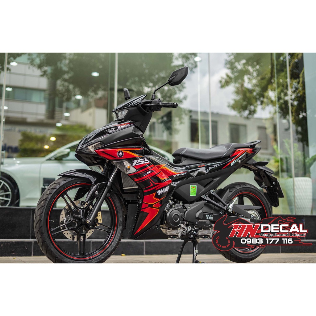 Tem Trùm Exciter 155 Đen Đỏ Slider