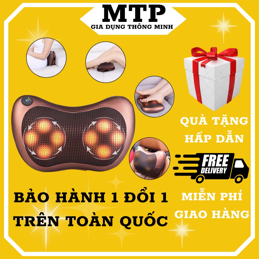 Máy Massage Cổ Vai Gáy, Gối Massage  Hồng Ngoại 8 Bi, Máy Massage Hồng Ngoại 8 Bi Loại Tốt , Gối Massage 8 Bi Nhập Khẩu