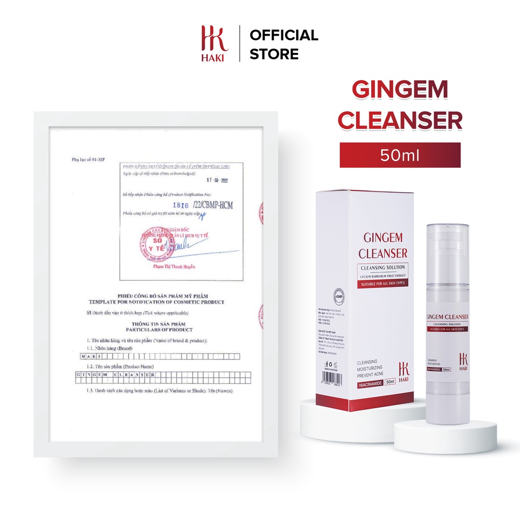 Sửa Rửa Mặt HAKI Gingem Cleanser 50ml