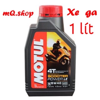 Dầu nhớt xe ga MOTUL SCOOTER POWER LE 5W40 1 lít (100% tổng hợp), Dầu nhớt xe máy MOTUL SCOOTER POWER LE 5W40 1 lít