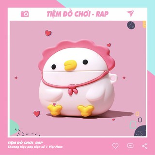 Bao airpod hình GÀ HỒNG cute ngộ nghĩnh dành cho airpod 1 2 dễ dàng sử dụng