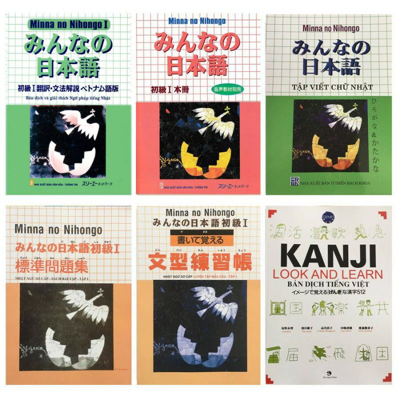 Sách.__.Combo 6 Cuốn Minnano Nihongo + 1 Cuốn kanji 512