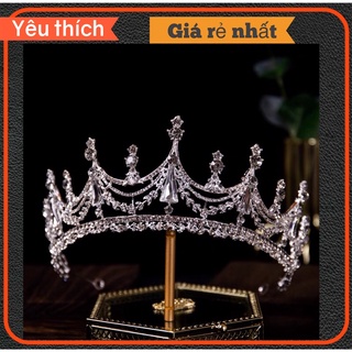 Vương miện công chúa đính đá pha lê cổ điển