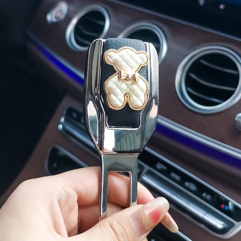 Car Safety Plug with Lock Stopper Bayonet Extension Holder Connector Plate Car Pick Head Lock Decoration MM9C