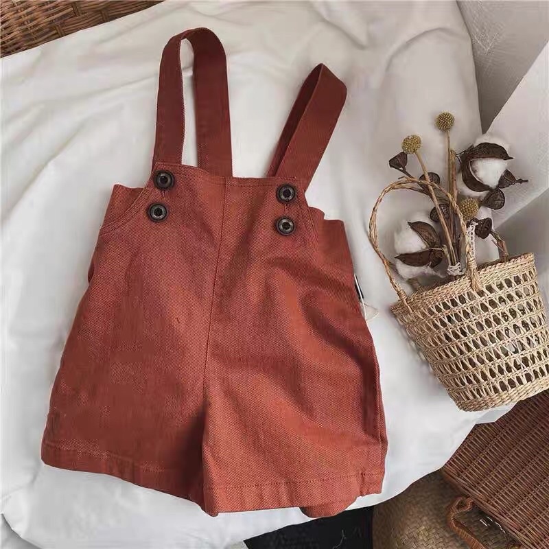 Quần Yếm Kaki Cotton trẻ em cho bé Trai bé Gái từ 10kg đến 28kg phong cách Hàn Quốc thời trang trẻ em Dream House