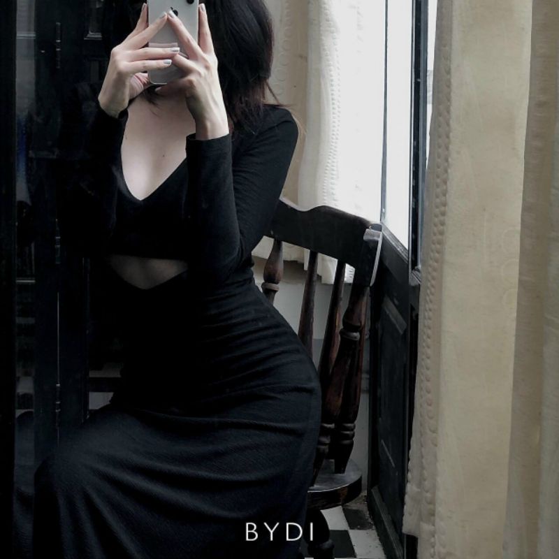 Đầm body set đầm dài kèm áo dây có mút sang trọng quyến rũ dự tiệc Đ26 Giá sỉ Fire.vn