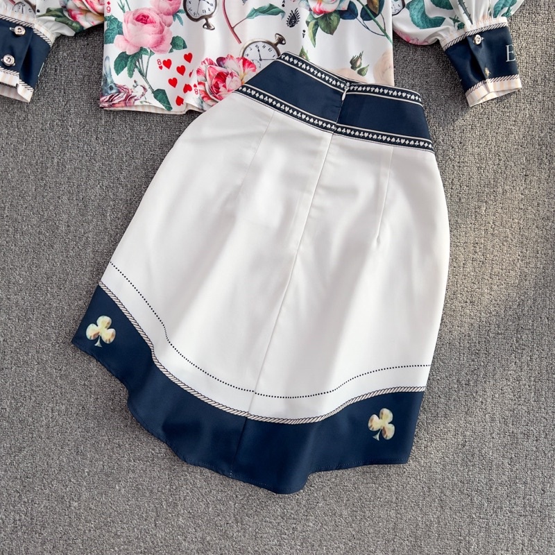 SET ÁO SƠMI PHỐI CHÂN VÁY CÔNG SỞ THANH LỊCH