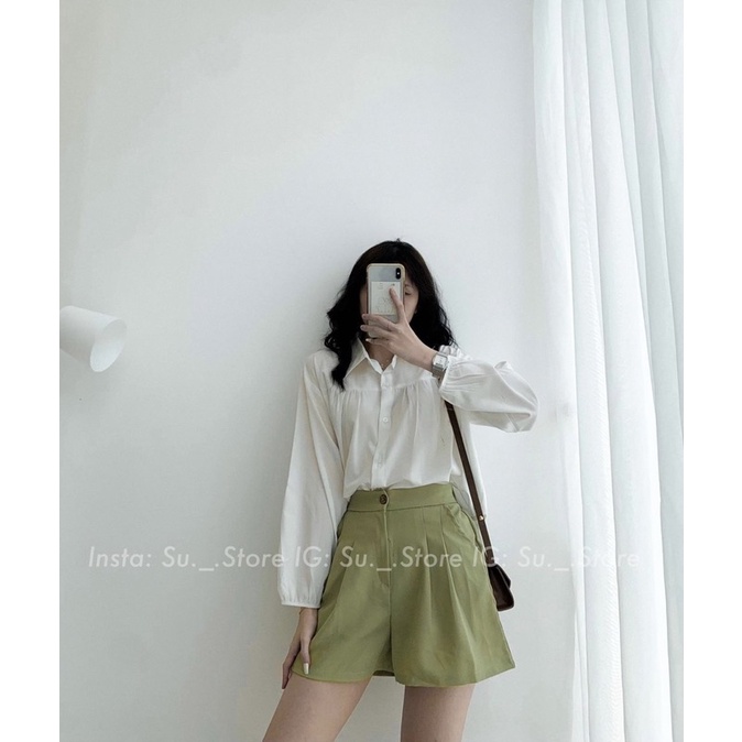 QUẦN SOOC CẠP CAO CHUN SAU (hình thật/sẵn)