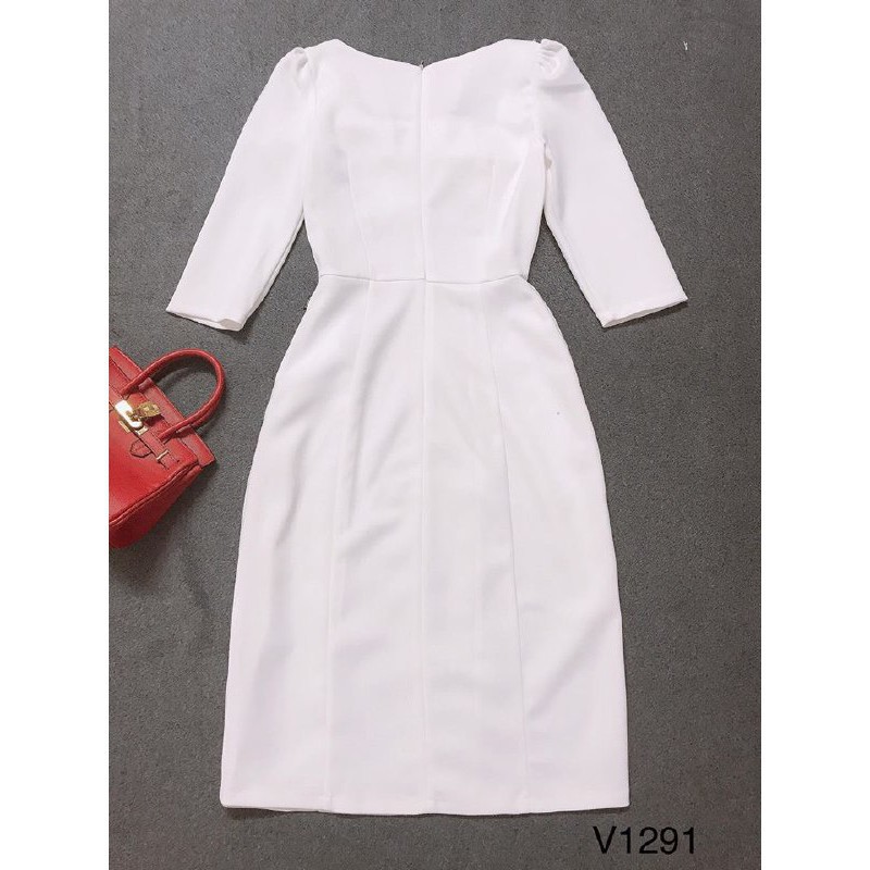 [ xả kho ] MiD Đầm kate Nhật trắng V1291 dáng suông Mie Design kèm ảnh thật