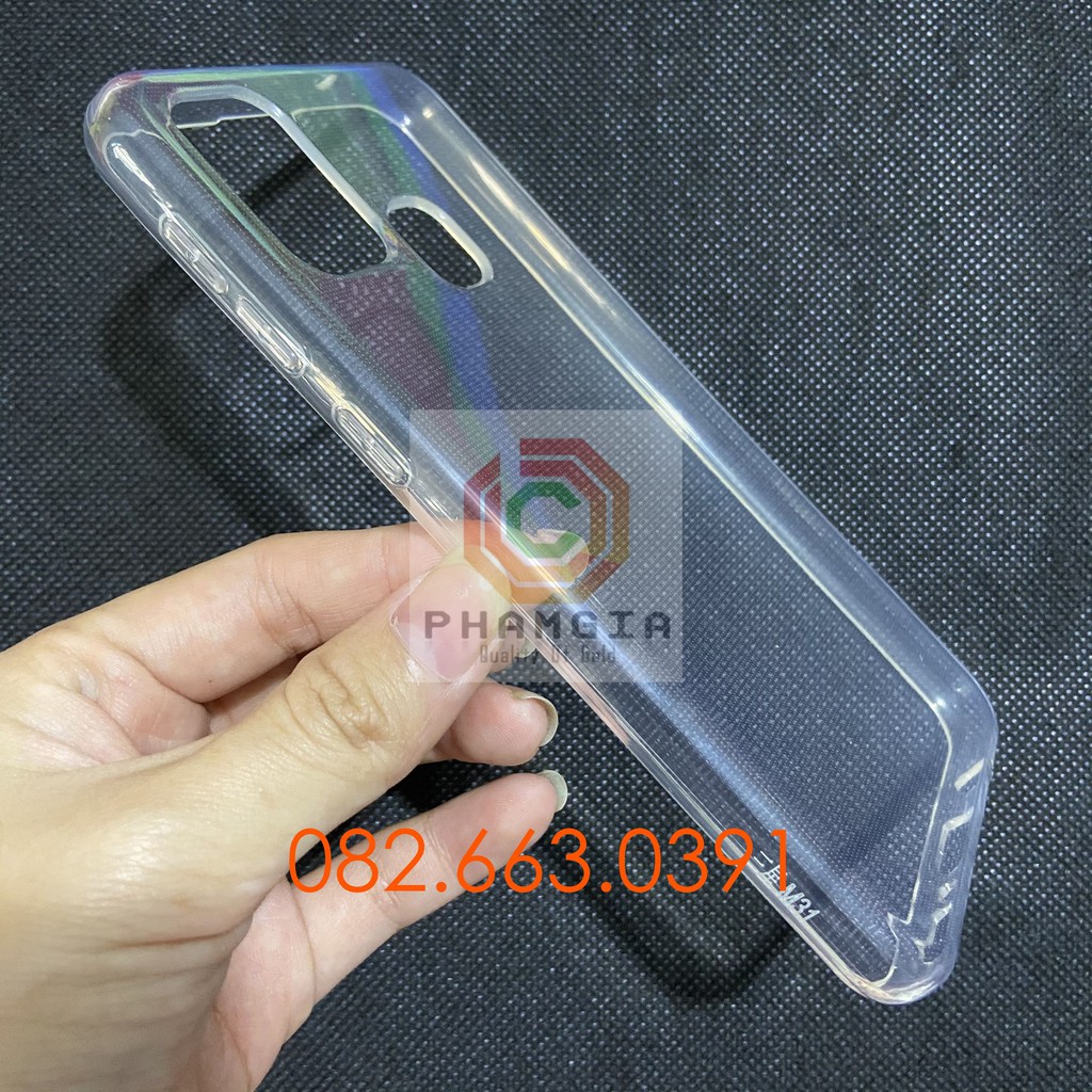 Ốp lưng Samsung M31 loại dẻo đen và loại dẻo trong viền gồ bảo vệ cam bền đẹp