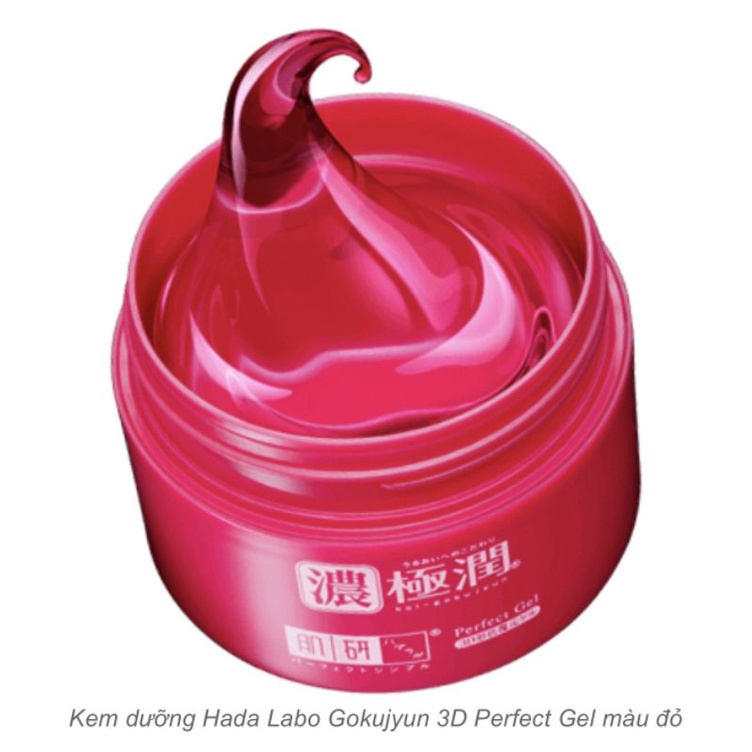 Gel DƯỠNG ẨM - CHỐNG LÃO HÓA Hada Labo Gokujyun 3D Perfect Gel 5in1 màu đỏ 100g Nhật Bản, Hada Labo màu đỏ Nội Địa Nhật