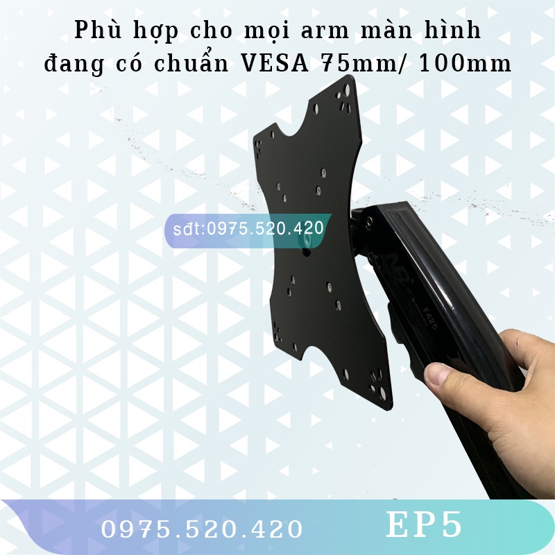 EP5 - PAD VESA - Bộ mở rộng VESA 20x20cm 200x200mm - VESA Adapter - Dành cho màn hình có lỗ ốc 20cm - Bộ Kit VESA