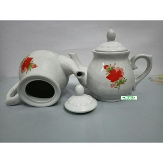 Bình trà sứ trắng - CH - 500ml