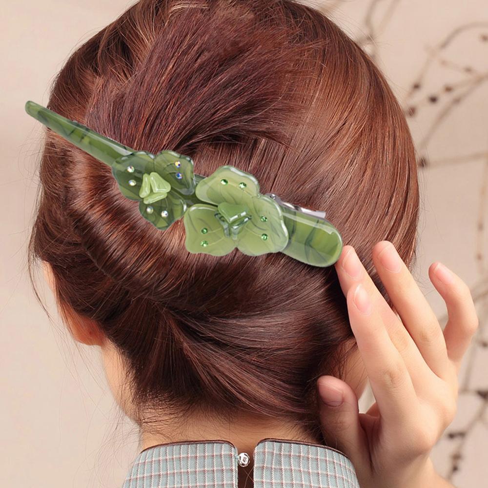 Kẹp Tóc Càng Cua Dài Hình Hoa|Kẹp Tóc Mỏ Vịt 14cm