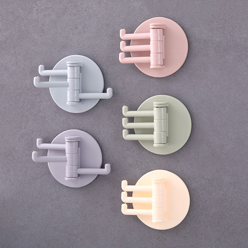 Móc Dán Tường 3 Điểm Xoay Được Không Cần Khoan Cho Nhà Bếp Nhà Tắm Baby Shopping